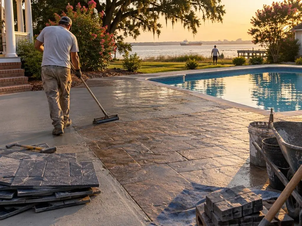 Stamped Concrete in Norfolk, VA